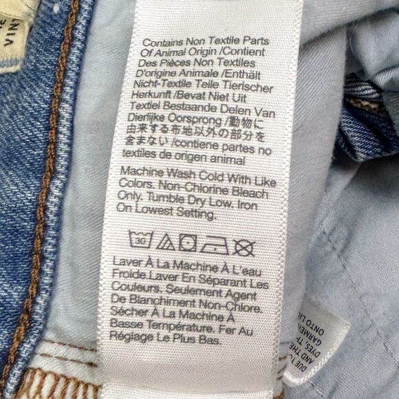 Madewell The Perfect Vintage Jeans Medium Blue Denim Raw Hem High Rise Cotton 25 - Picture 14 of 16
